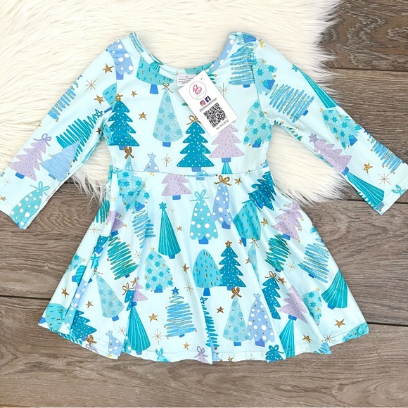 Brittanynj Boutique Other - Blue Holiday Tree Dress